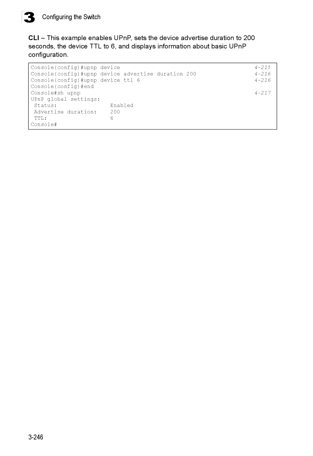 Accton Technology ES3528M-SFP manual 215, 216, 217 