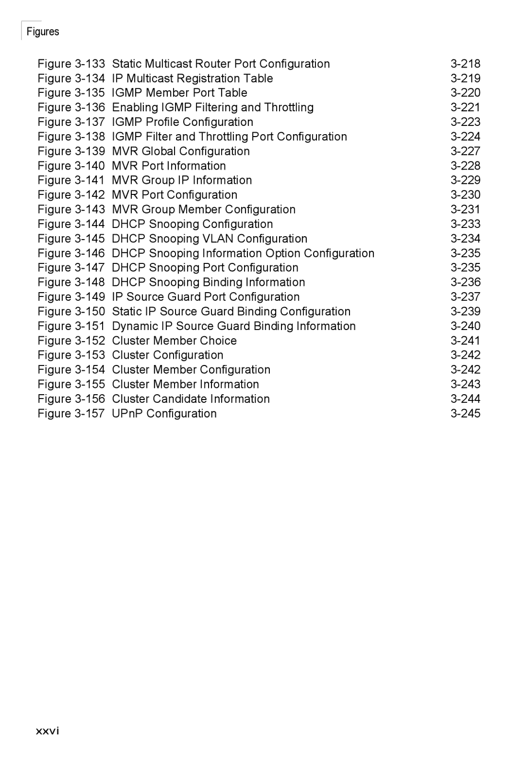 Accton Technology ES3528M-SFP manual Xxvi 