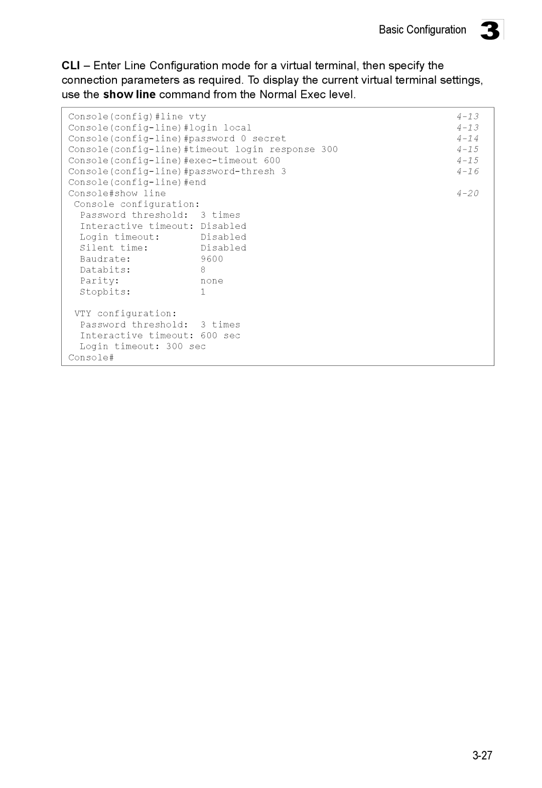 Accton Technology ES3528M-SFP manual Basic Configuration 