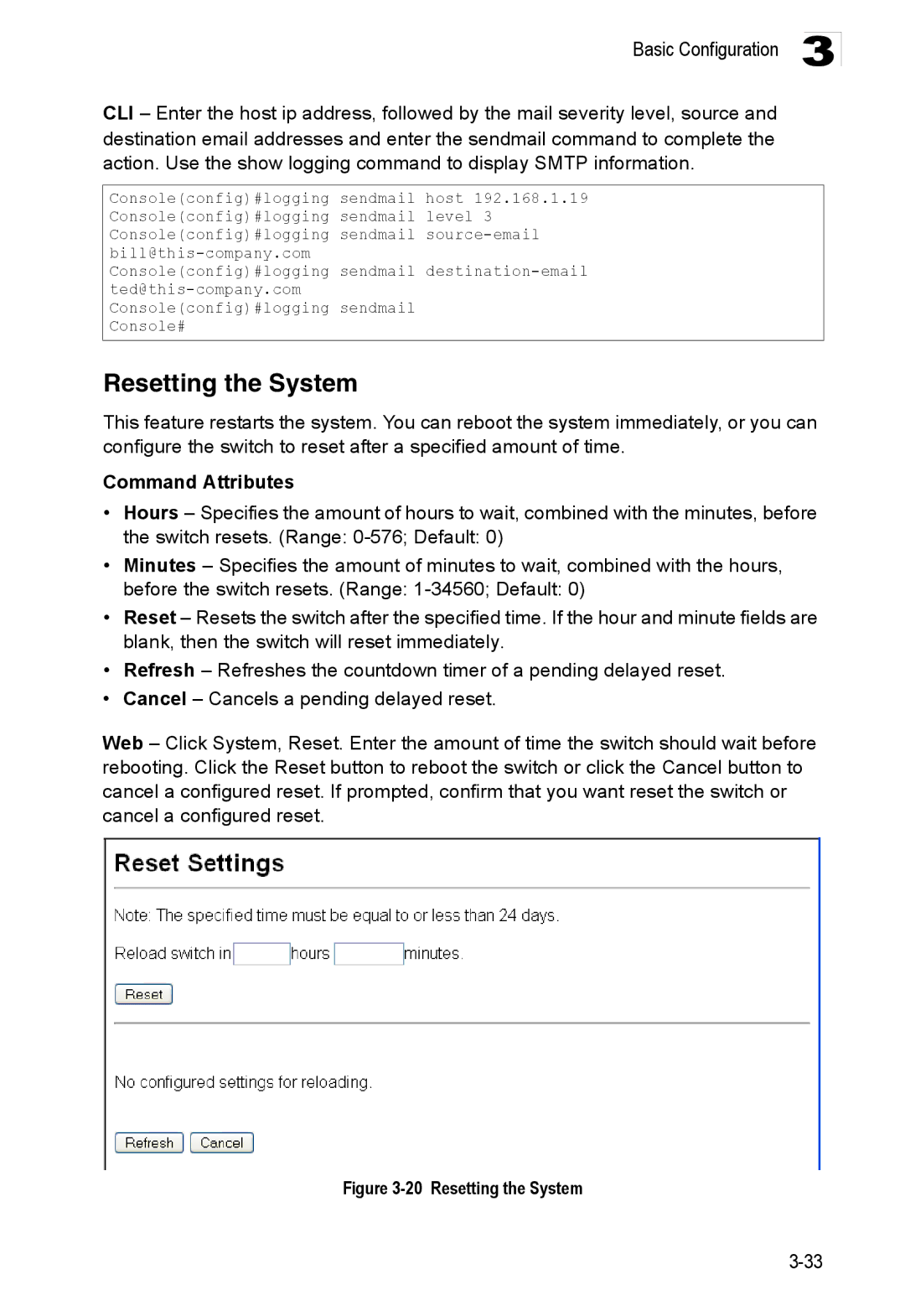 Accton Technology ES3528M-SFP manual Resetting the System 