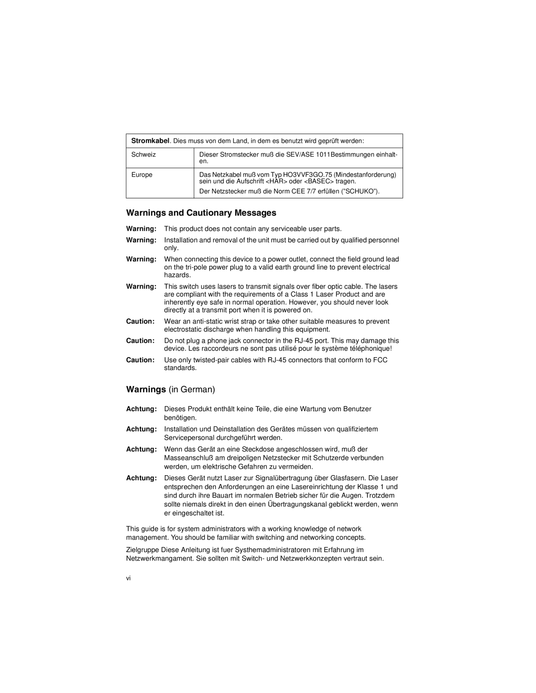 Accton Technology ES3628EA manual Sein und die Aufschrift HAR oder Basec tragen 