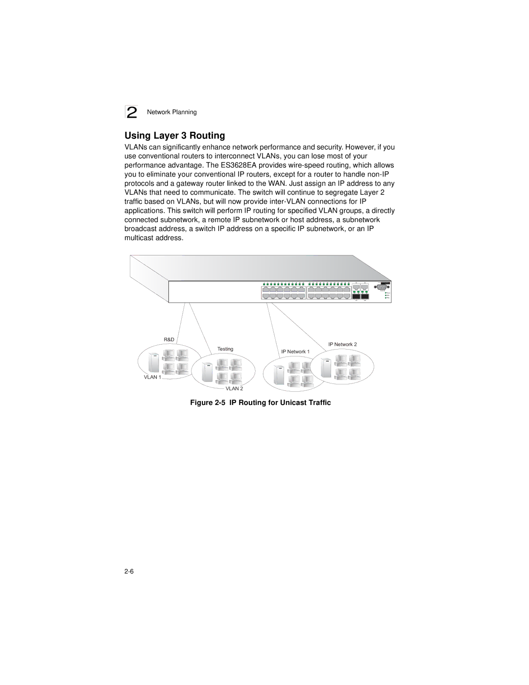 Accton Technology ES3628EA manual Using Layer 3 Routing 