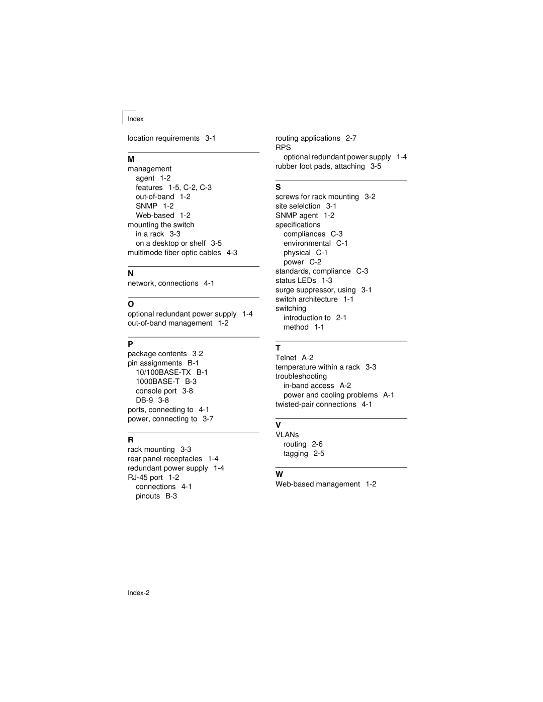 Accton Technology ES3628EA manual Index-2 