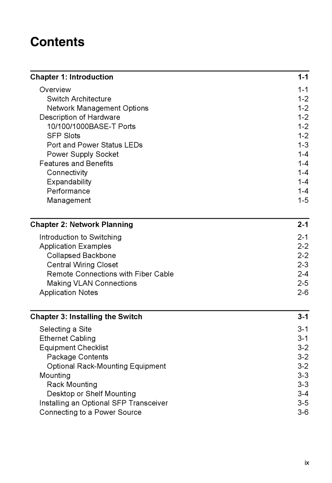 Accton Technology ES4324 manual Contents 