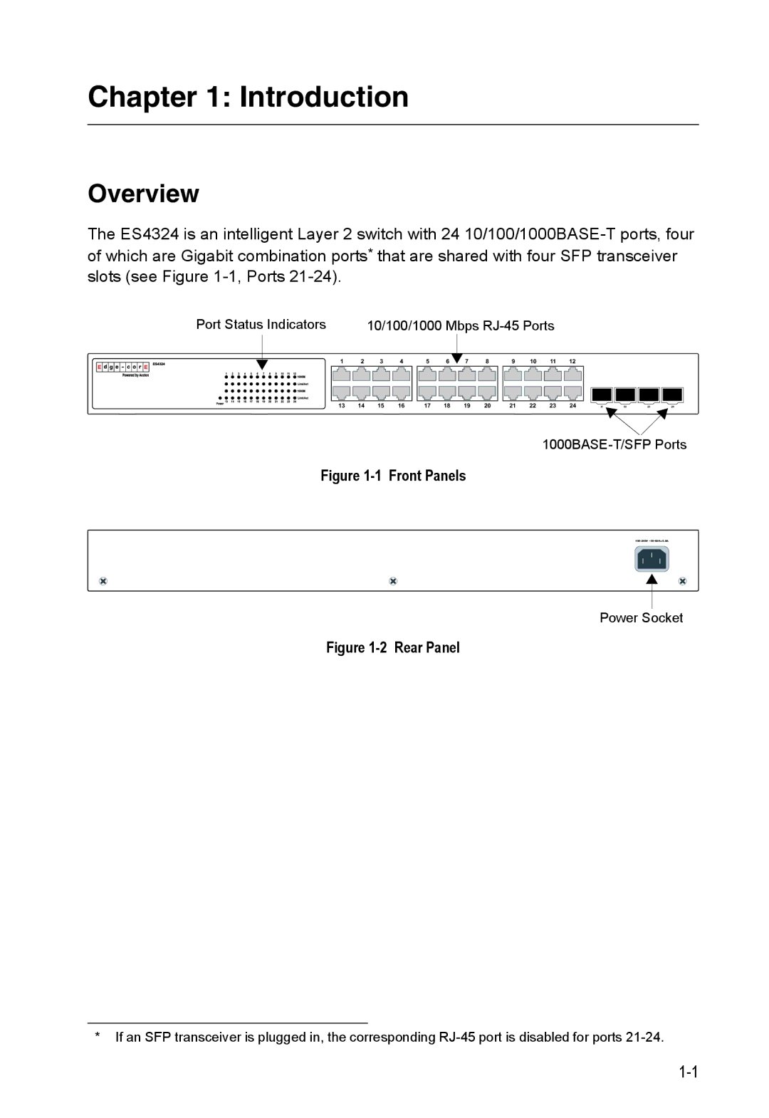 Accton Technology ES4324 manual Introduction, Overview 