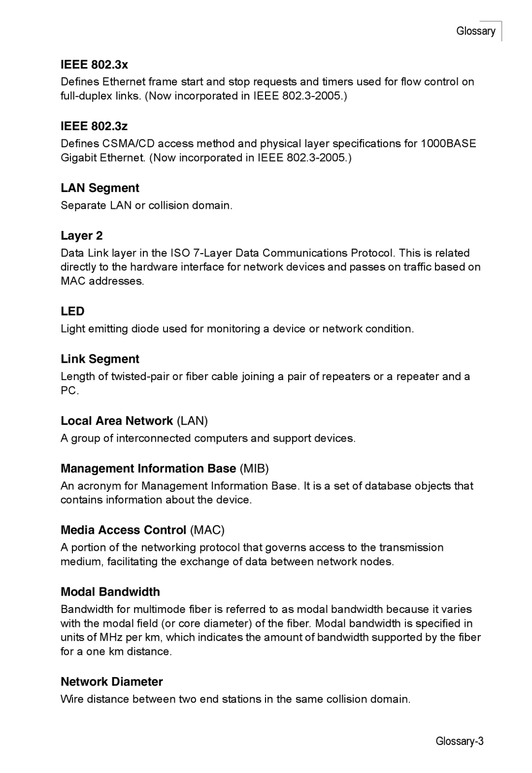 Accton Technology ES4324 Ieee 802.3z, LAN Segment, Layer, Link Segment, Local Area Network LAN, Media Access Control MAC 