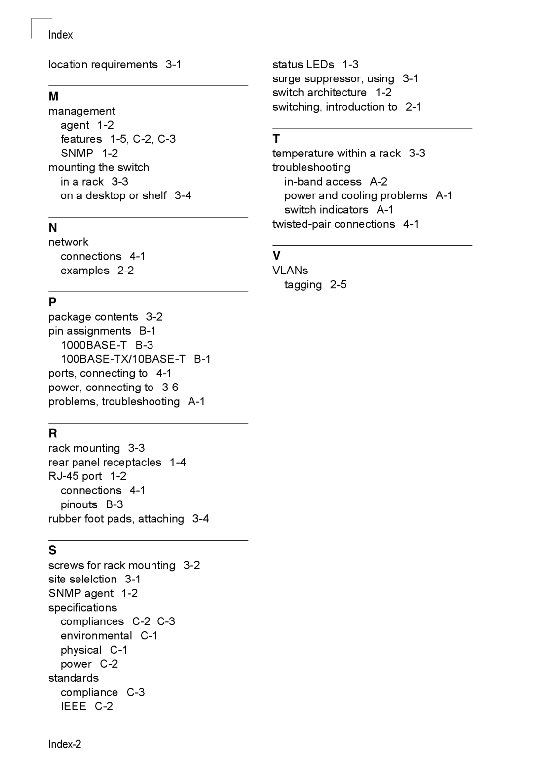 Accton Technology ES4324 manual Index-2 