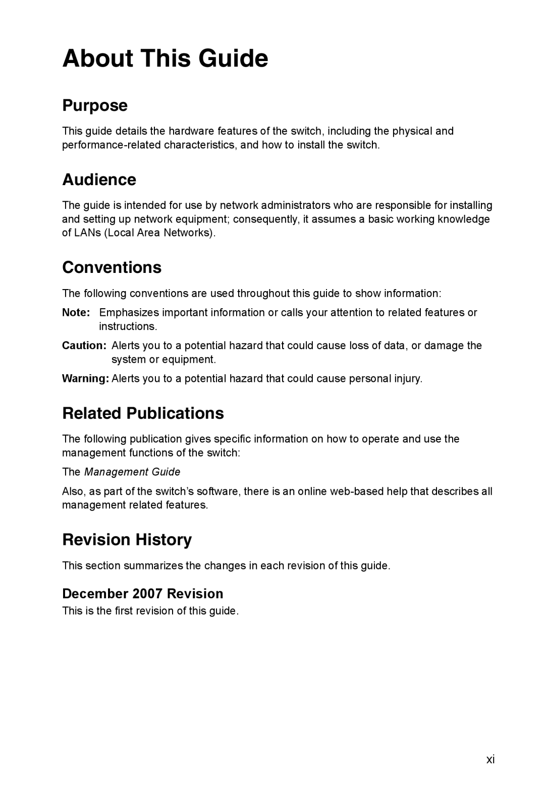 Accton Technology ES4524M-POE manual About This Guide 