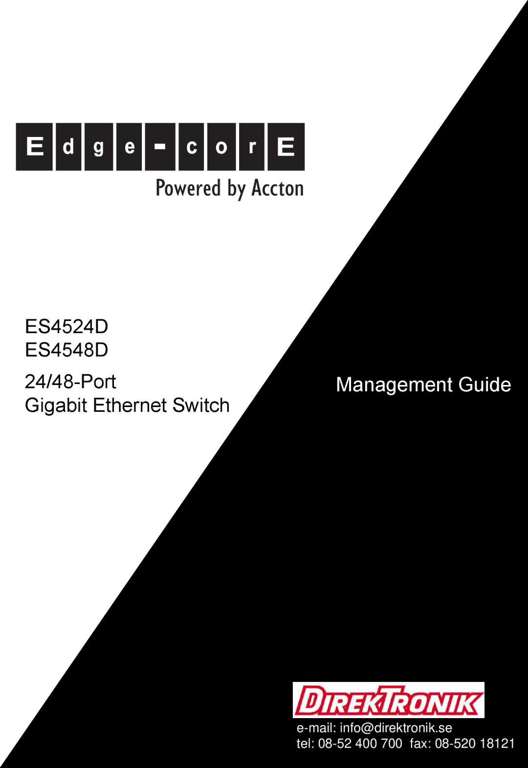 Accton Technology ES4524D, ES4548D, 24/48-Port manual Powered by Accton 