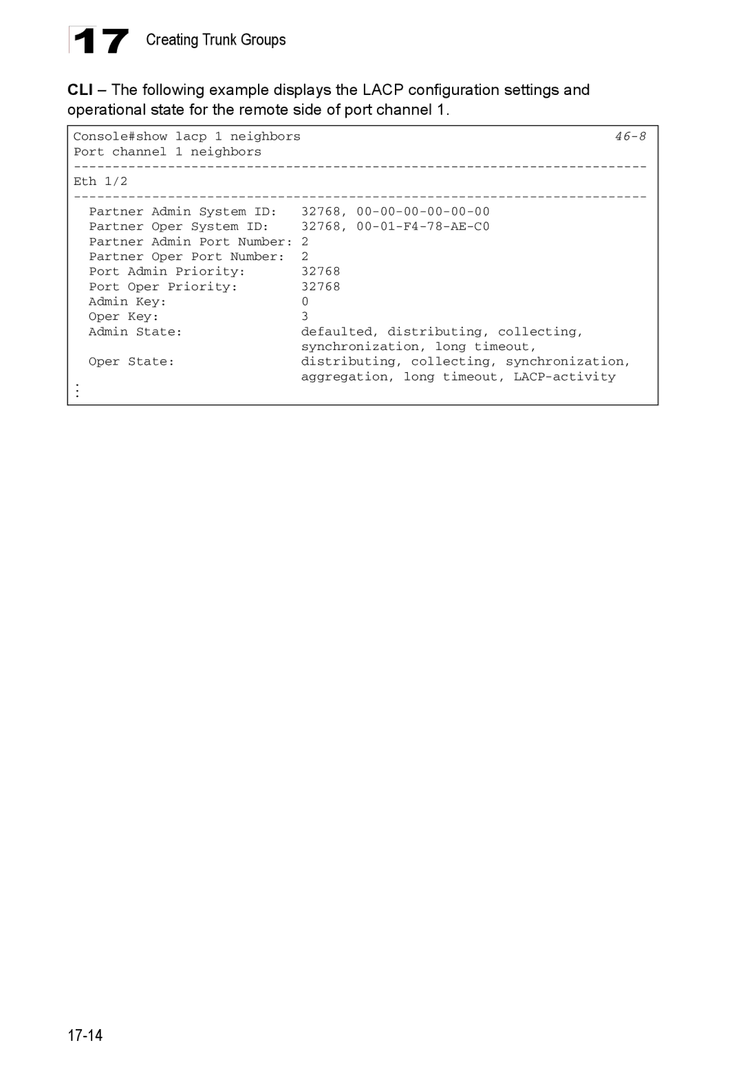 Accton Technology ES4524D, ES4548D, 24/48-Port manual 17-14 