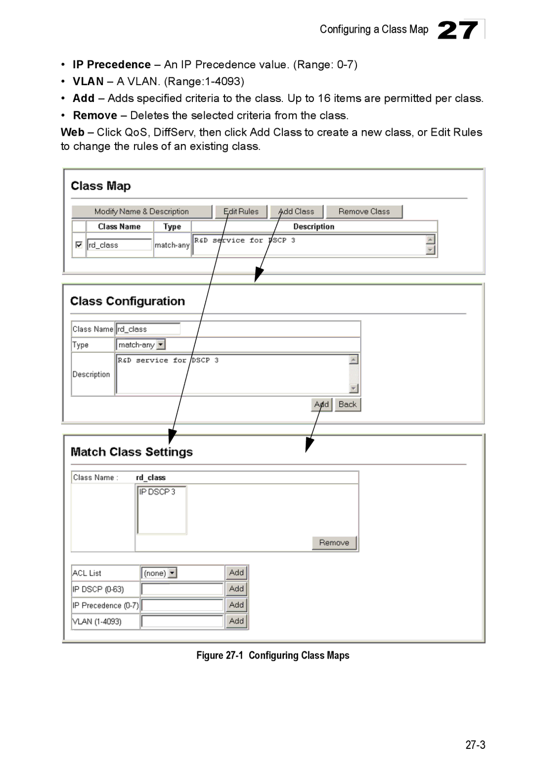 Accton Technology ES4524D, ES4548D, 24/48-Port manual Configuring Class Maps 