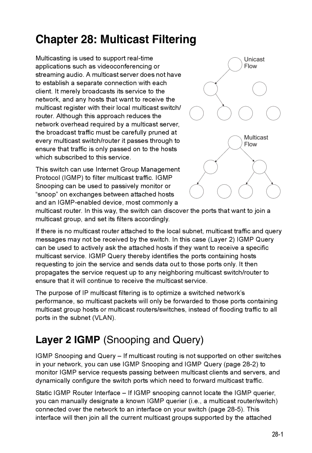 Accton Technology ES4524D, ES4548D, 24/48-Port manual Multicast Filtering, Layer 2 Igmp Snooping and Query 