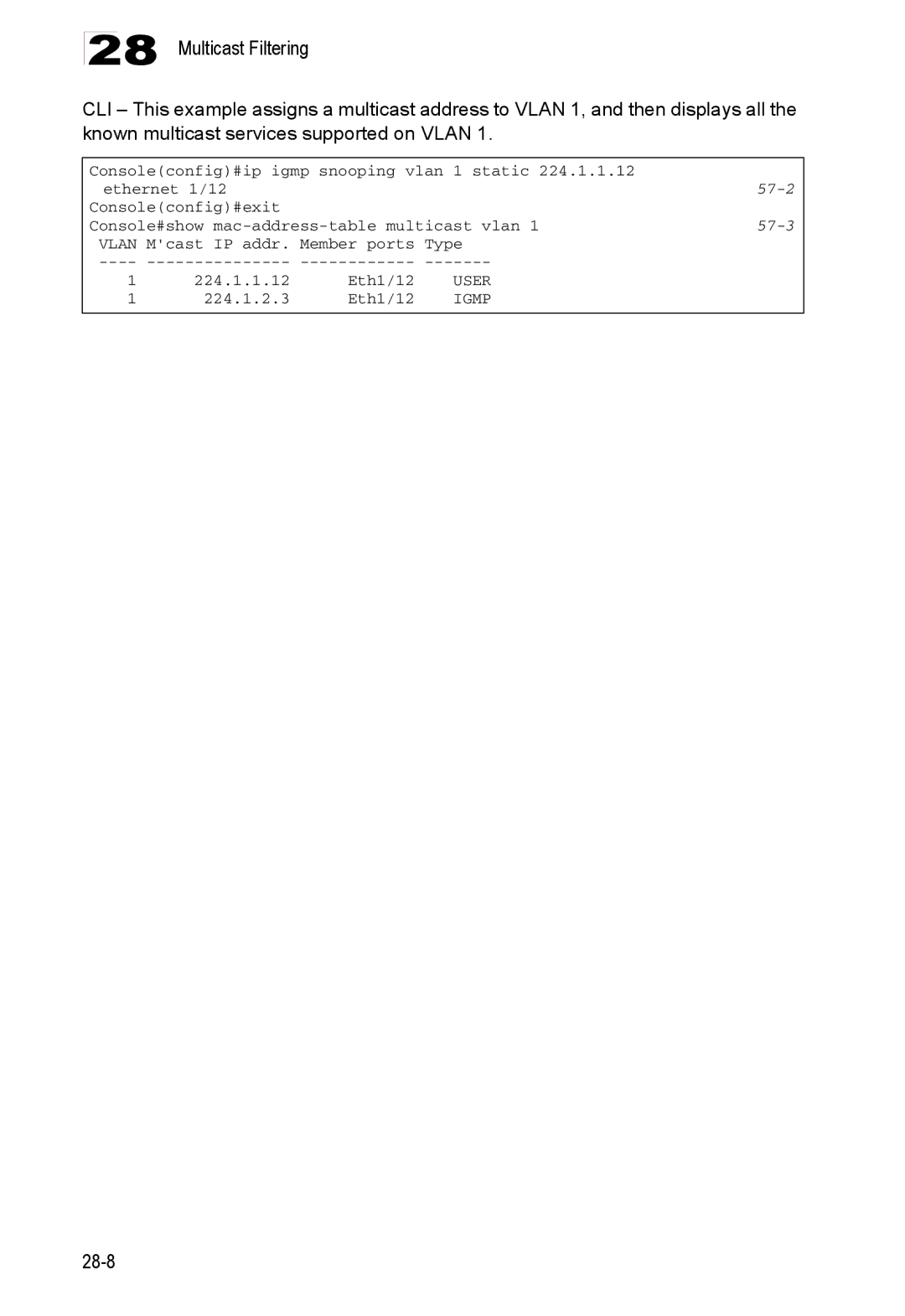 Accton Technology 24/48-Port, ES4548D, ES4524D manual 28-8 