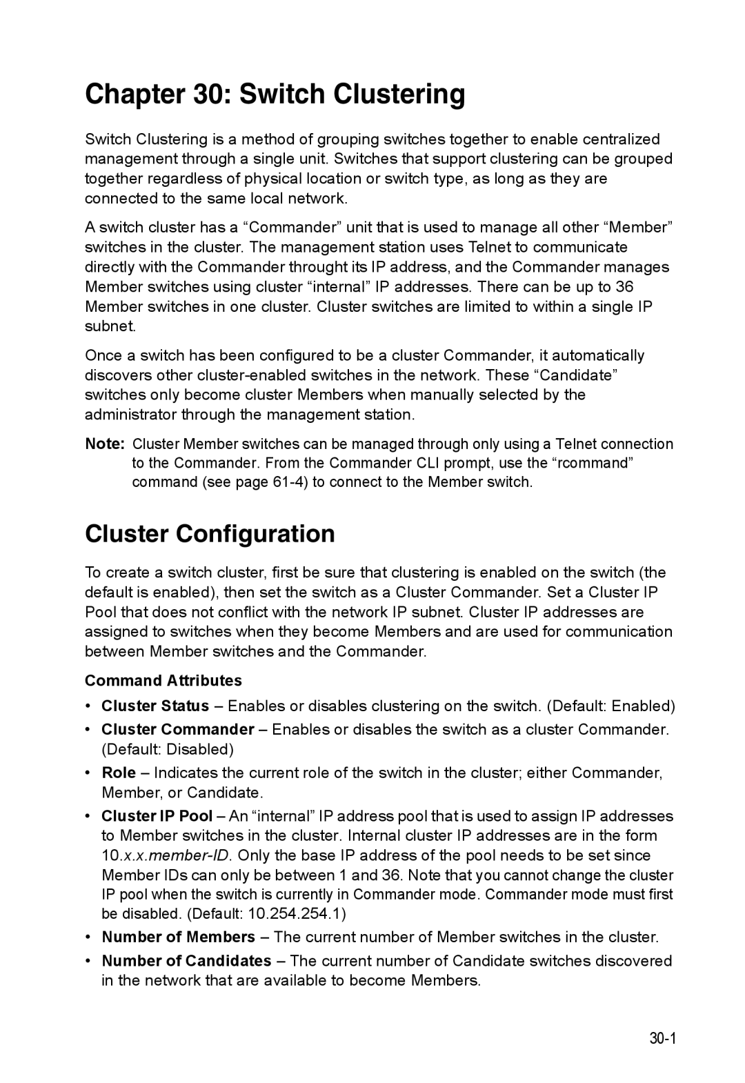 Accton Technology ES4548D, ES4524D, 24/48-Port manual Switch Clustering, Cluster Configuration 