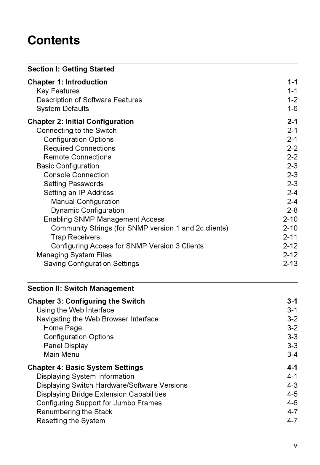 Accton Technology 24/48-Port, ES4548D, ES4524D manual Contents 