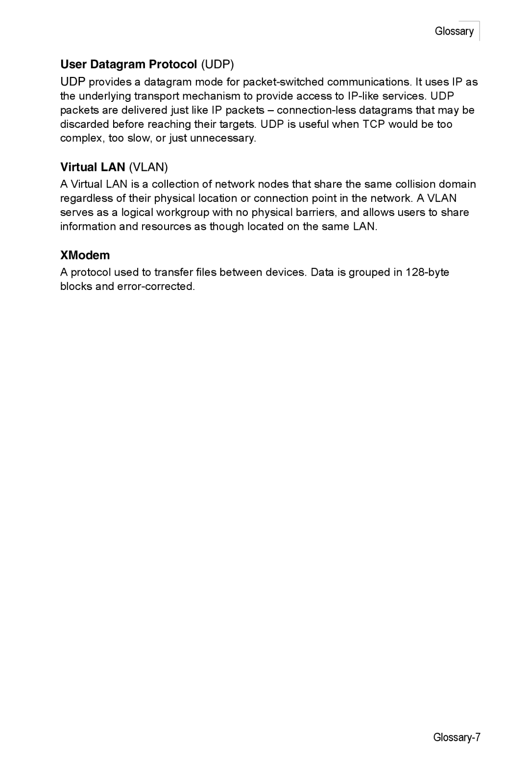 Accton Technology 24/48-Port, ES4548D, ES4524D manual User Datagram Protocol UDP 