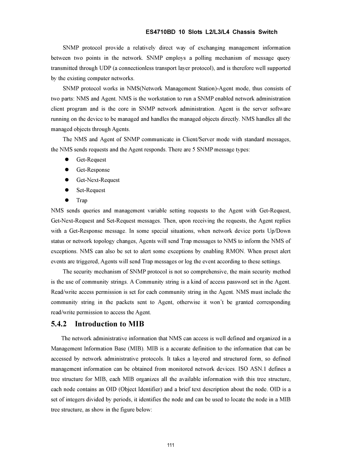 Accton Technology ES4710BD manual Introduction to MIB 