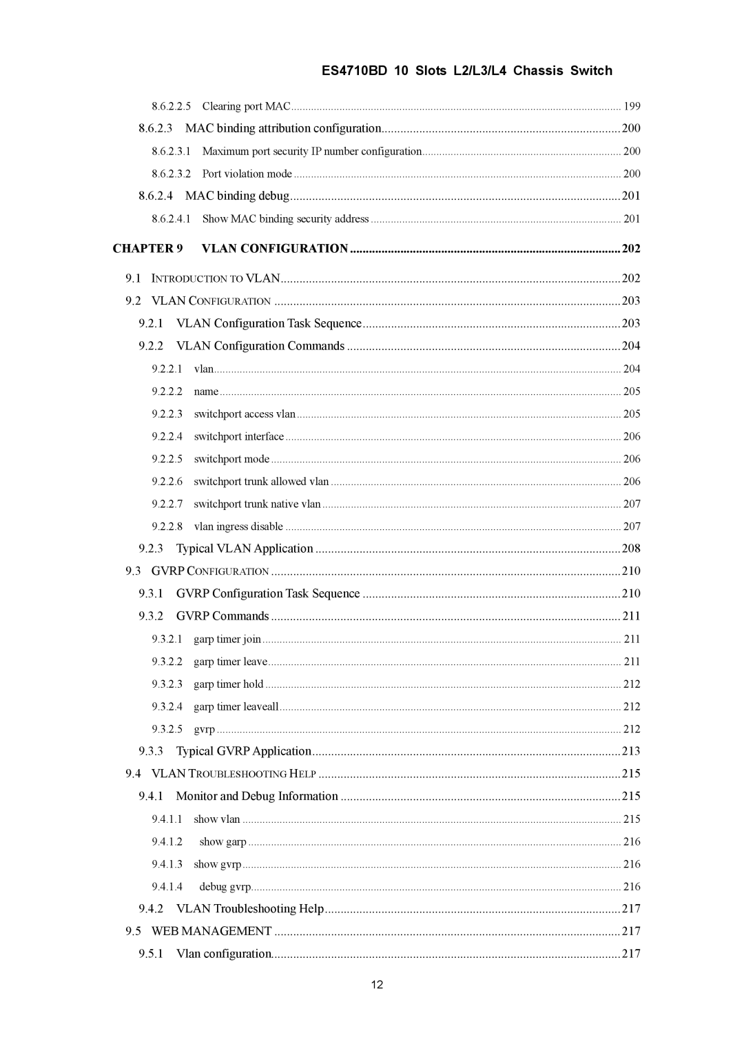 Accton Technology ES4710BD manual Chapter Vlan Configuration 