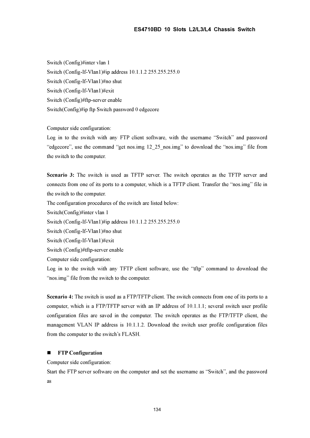 Accton Technology ES4710BD manual 134 