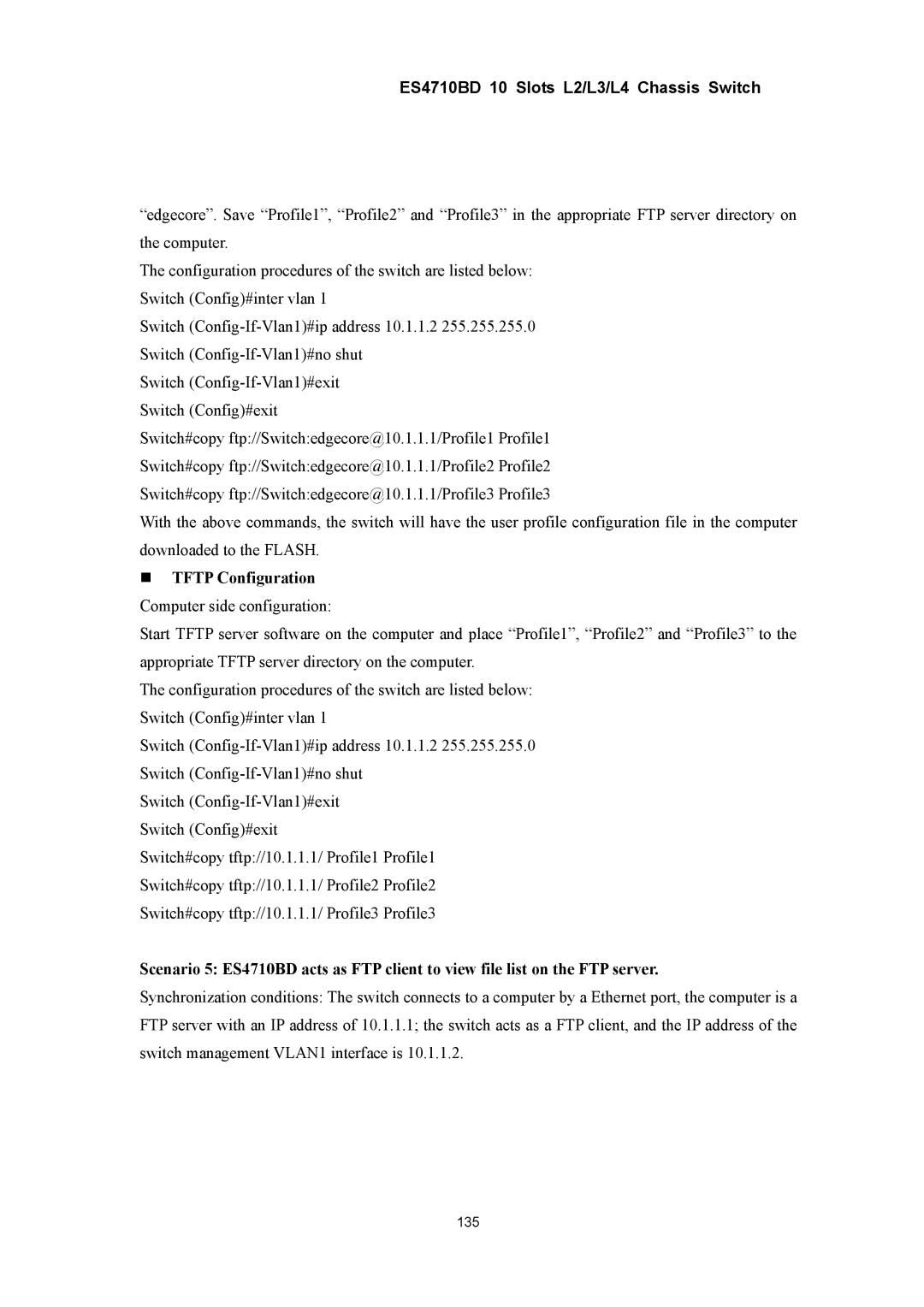 Accton Technology ES4710BD manual 135 