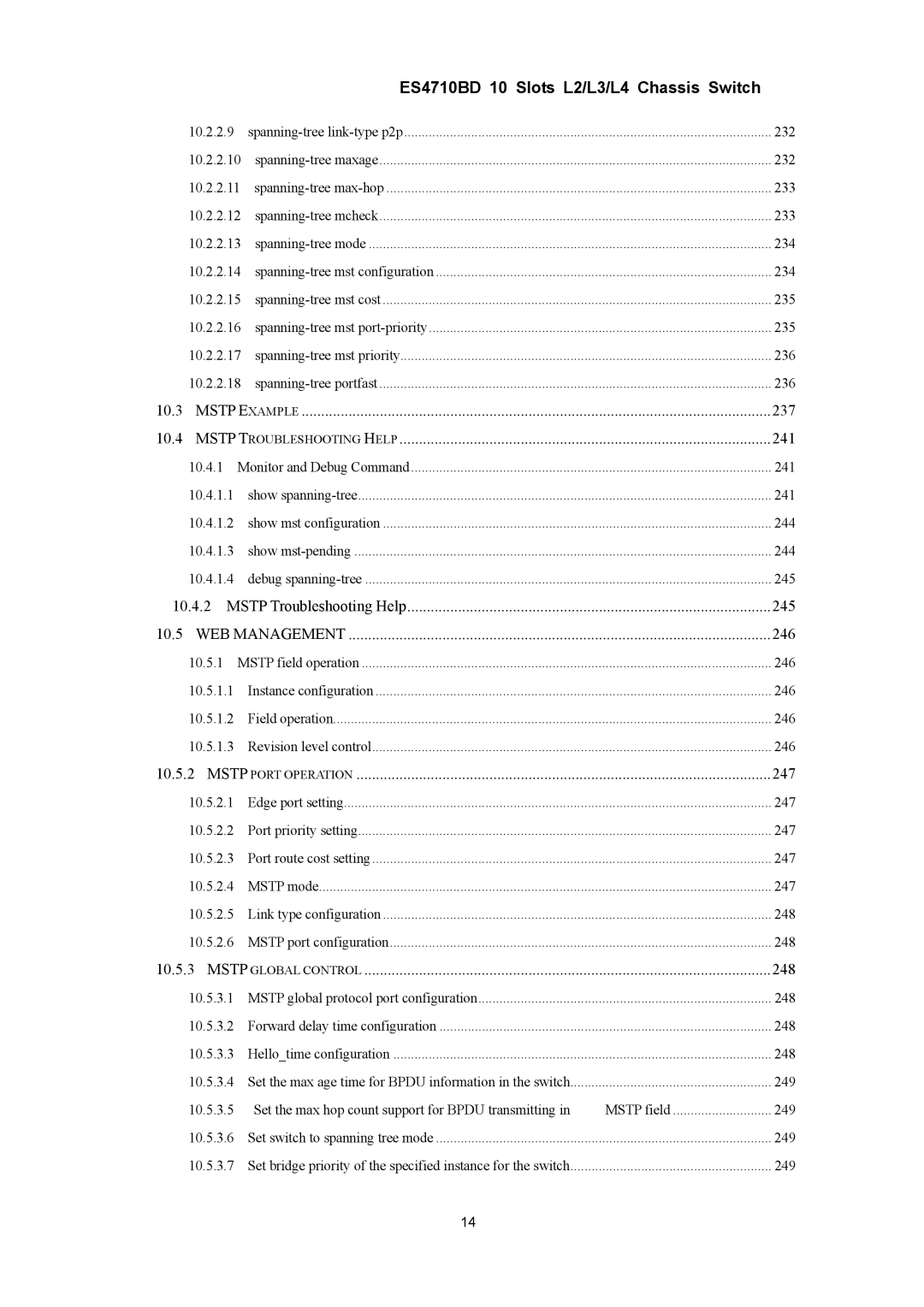 Accton Technology ES4710BD manual Mstp Example 