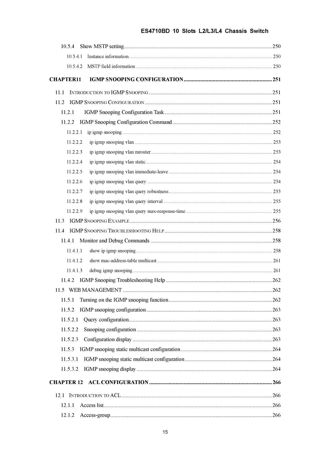 Accton Technology ES4710BD manual Chapter ACL Configuration 