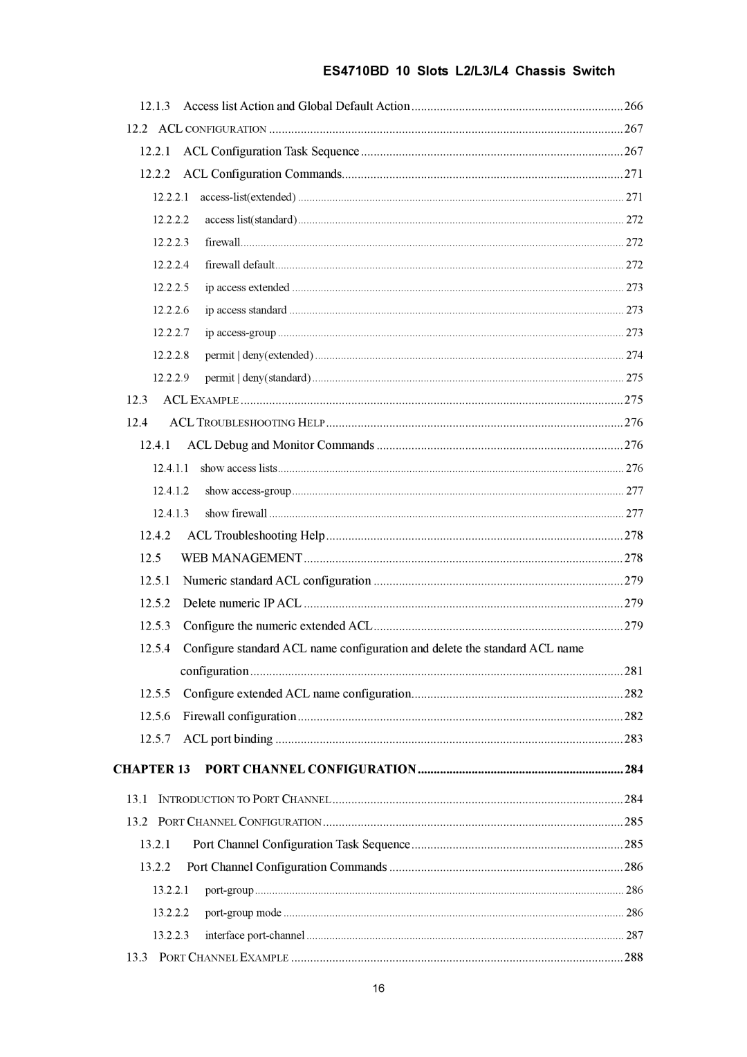 Accton Technology ES4710BD manual Chapter Port Channel Configuration 