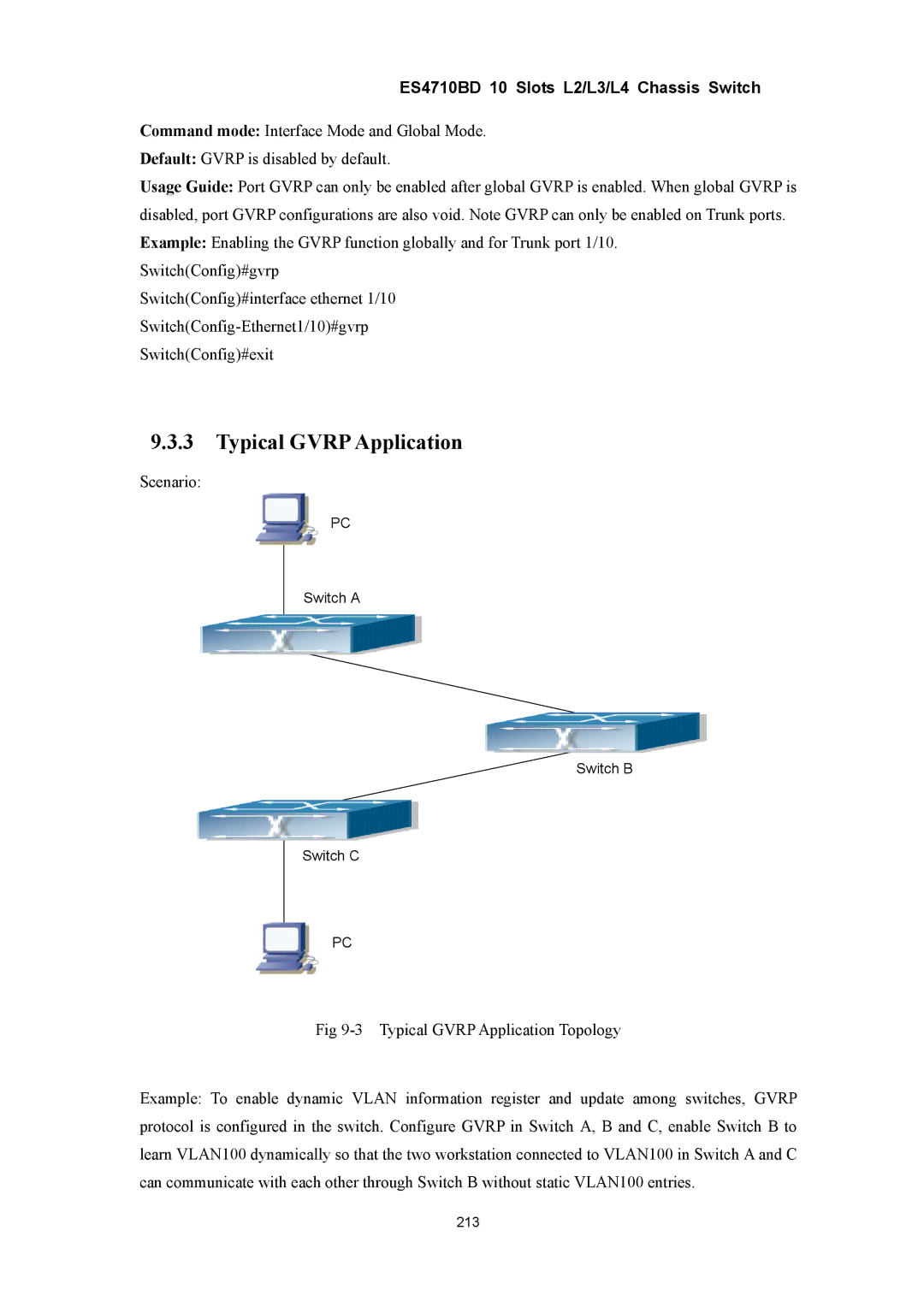 Accton Technology ES4710BD manual Typical Gvrp Application 