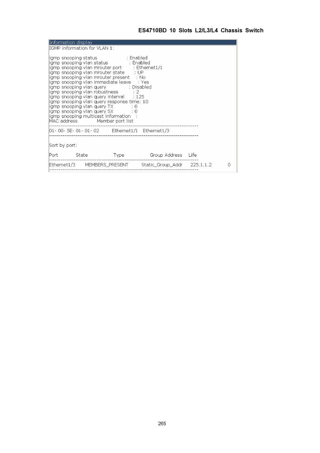 Accton Technology ES4710BD manual 265 