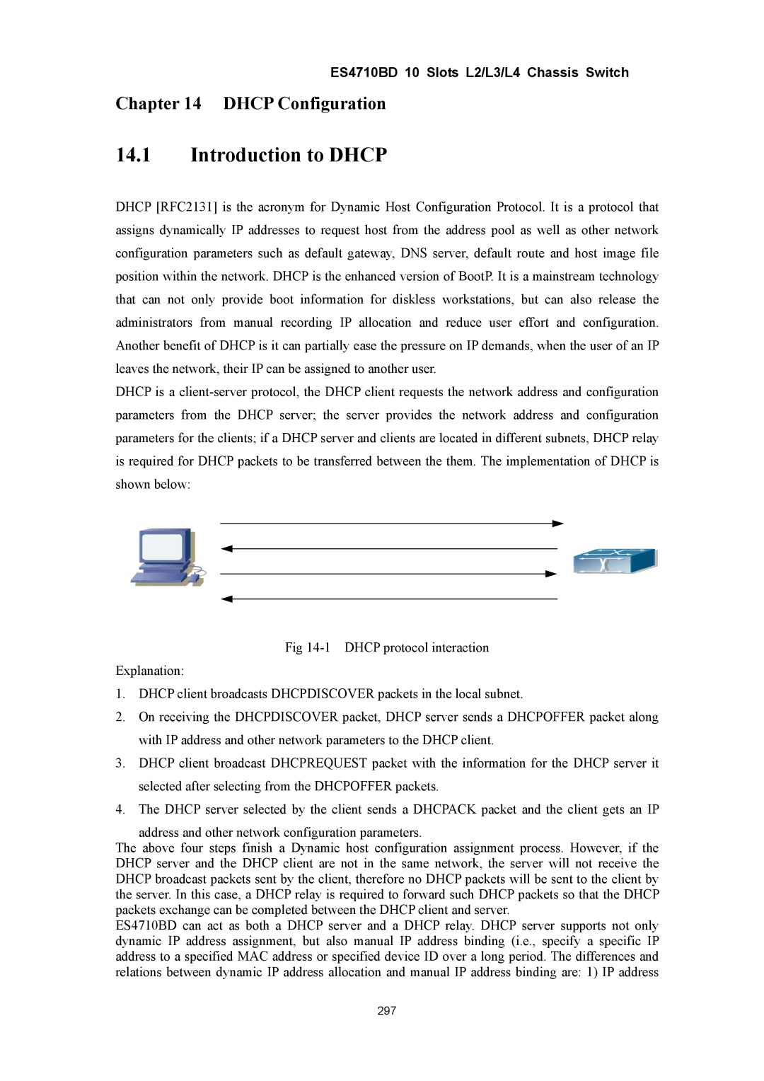 Accton Technology ES4710BD manual Introduction to Dhcp, Dhcp Configuration 