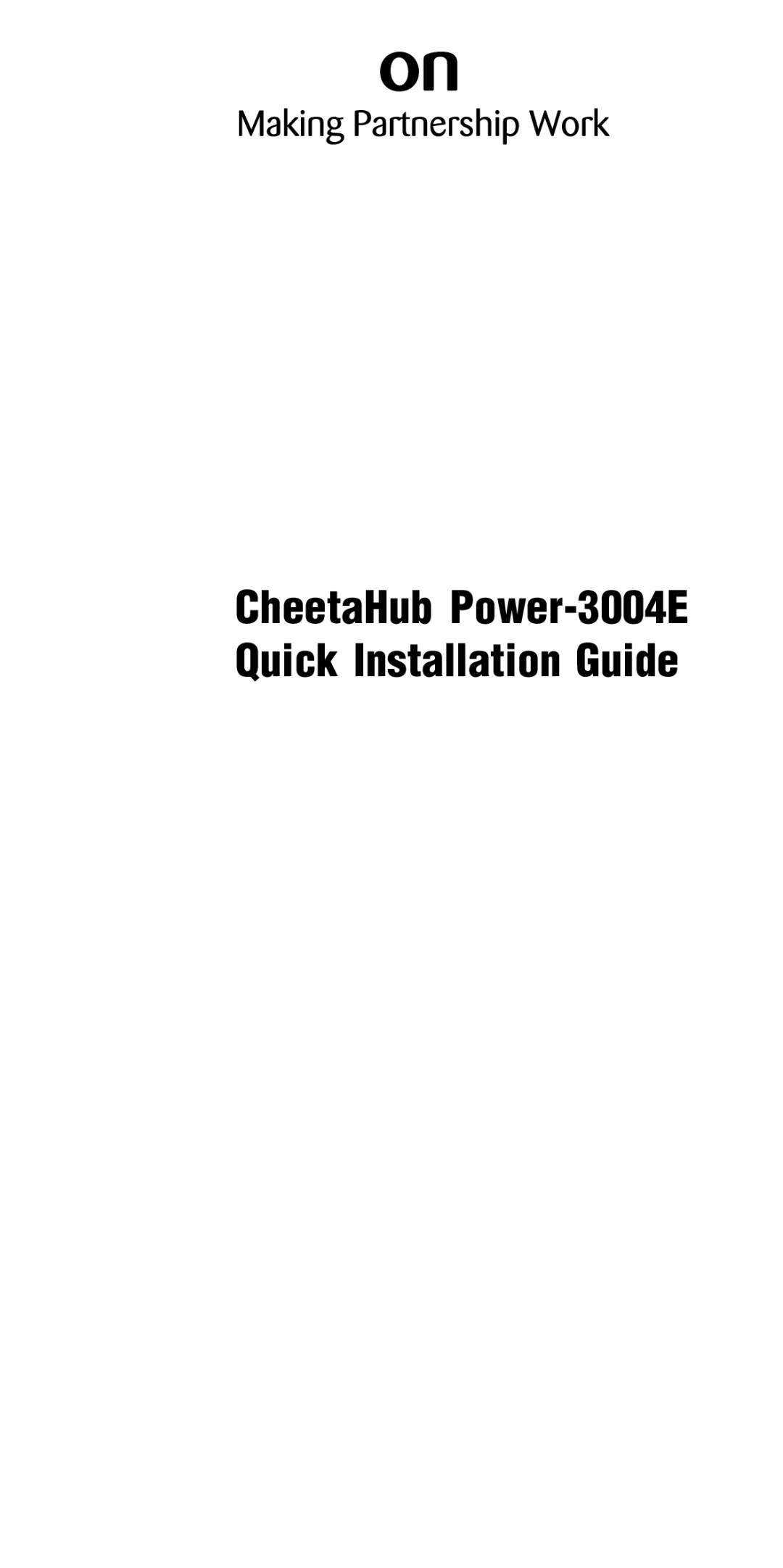 Accton Technology POWER-3004E manual 