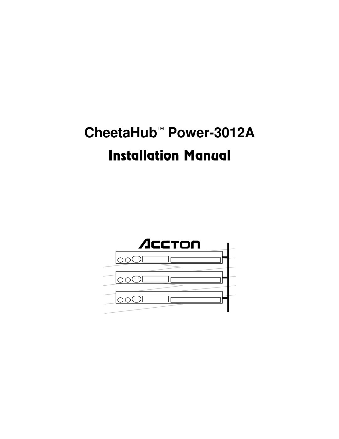 Accton Technology POWER-3012A manual CheetaHub Power-3012A 