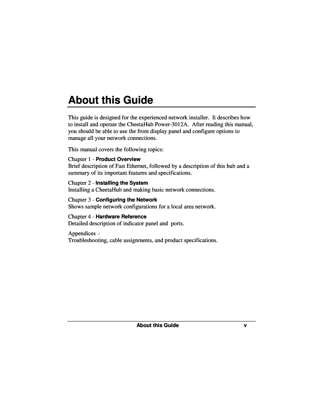 Accton Technology POWER-3012A manual About this Guide 