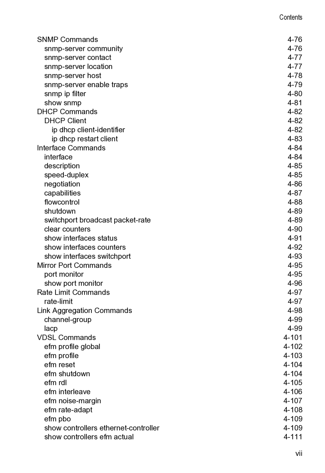 Accton Technology VS4512DC manual Contents 