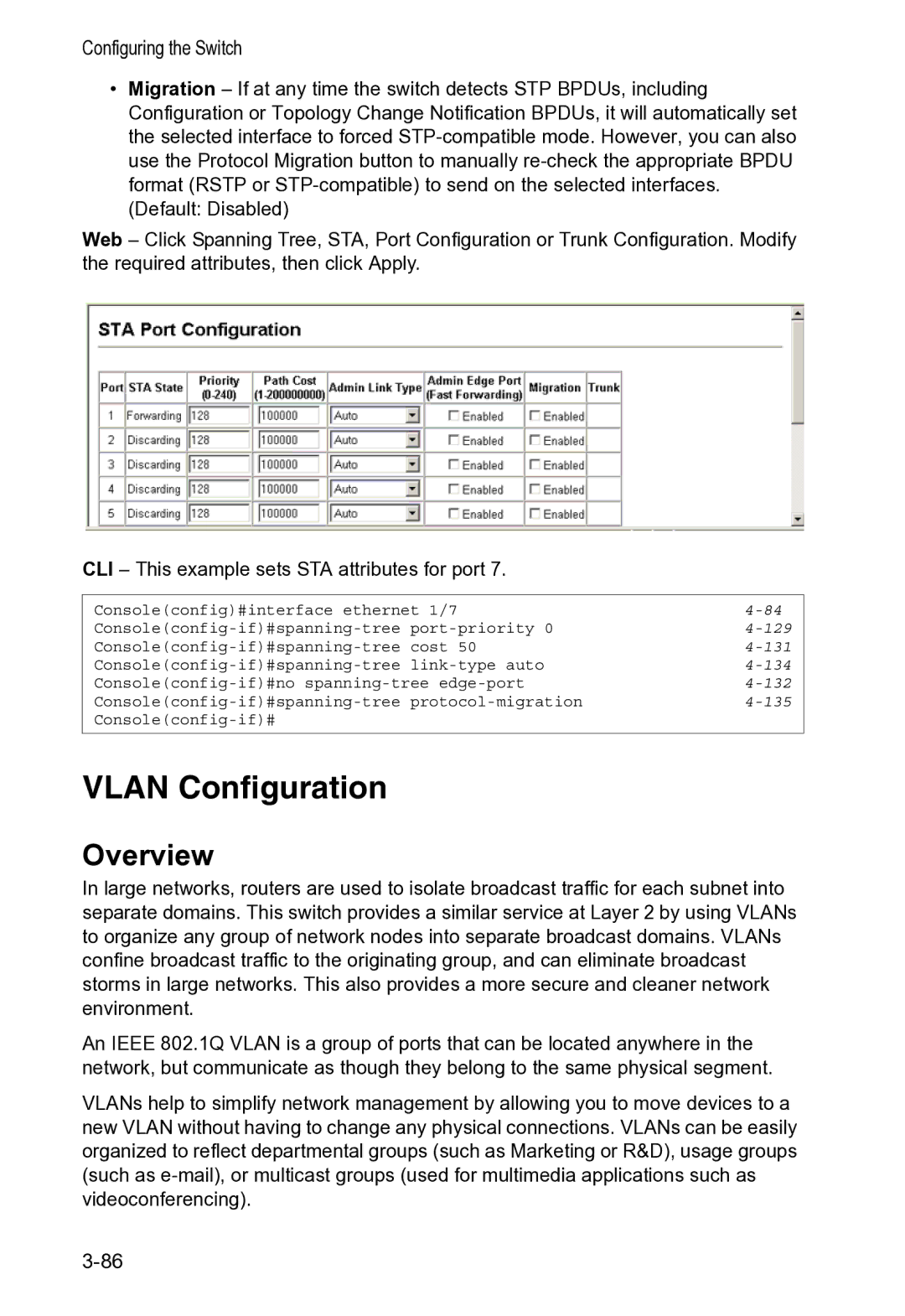 Accton Technology VS4512DC manual Vlan Configuration, Overview 