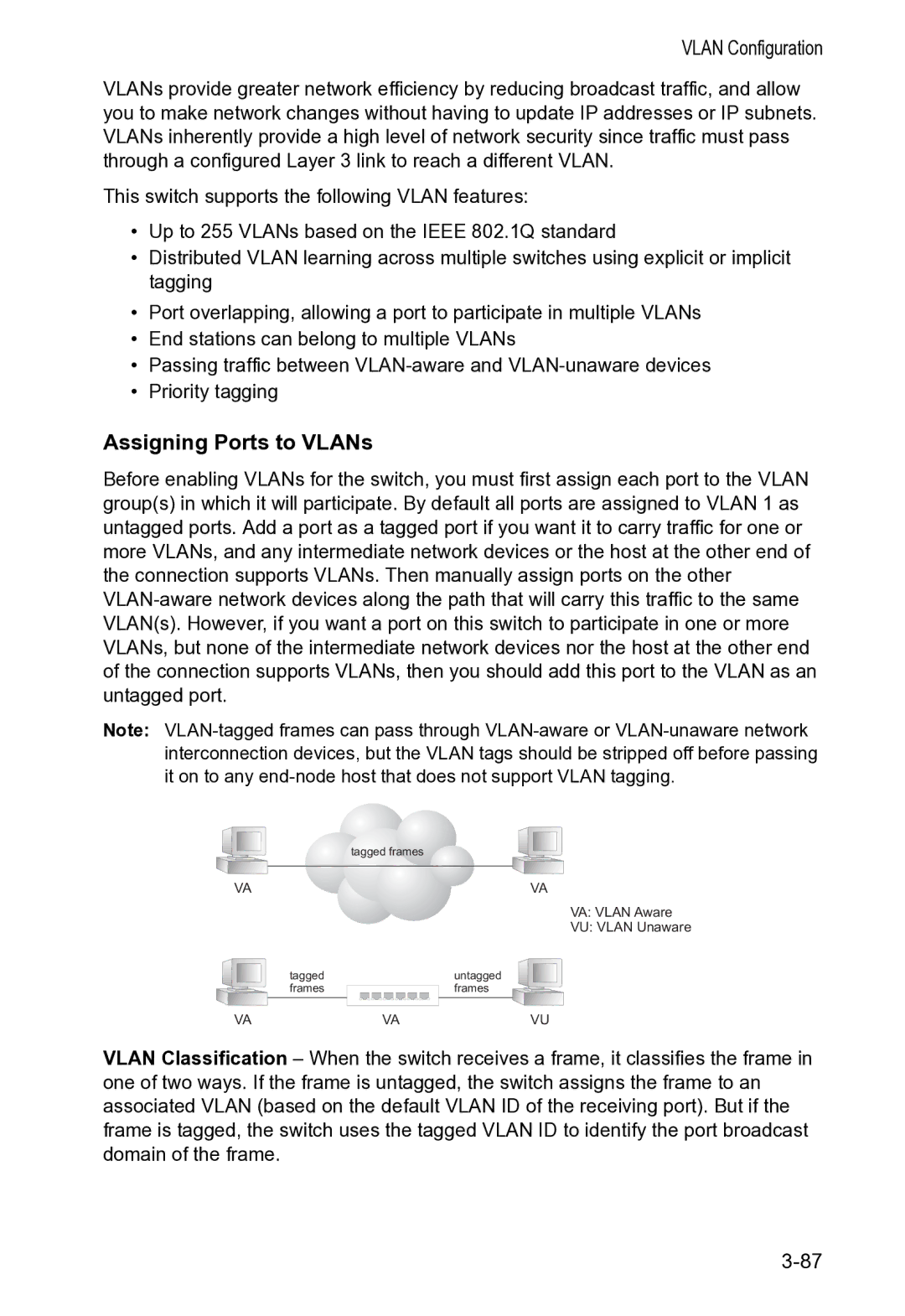 Accton Technology VS4512DC manual Assigning Ports to VLANs 