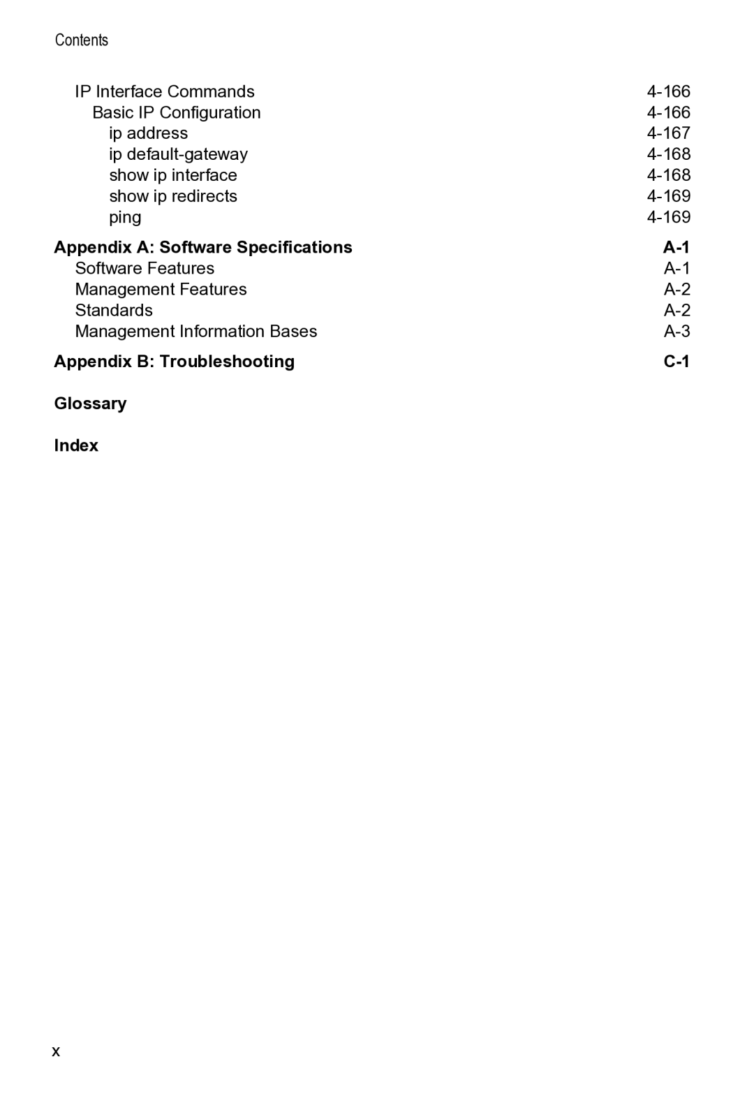 Accton Technology VS4512DC manual Appendix a Software Specifications 