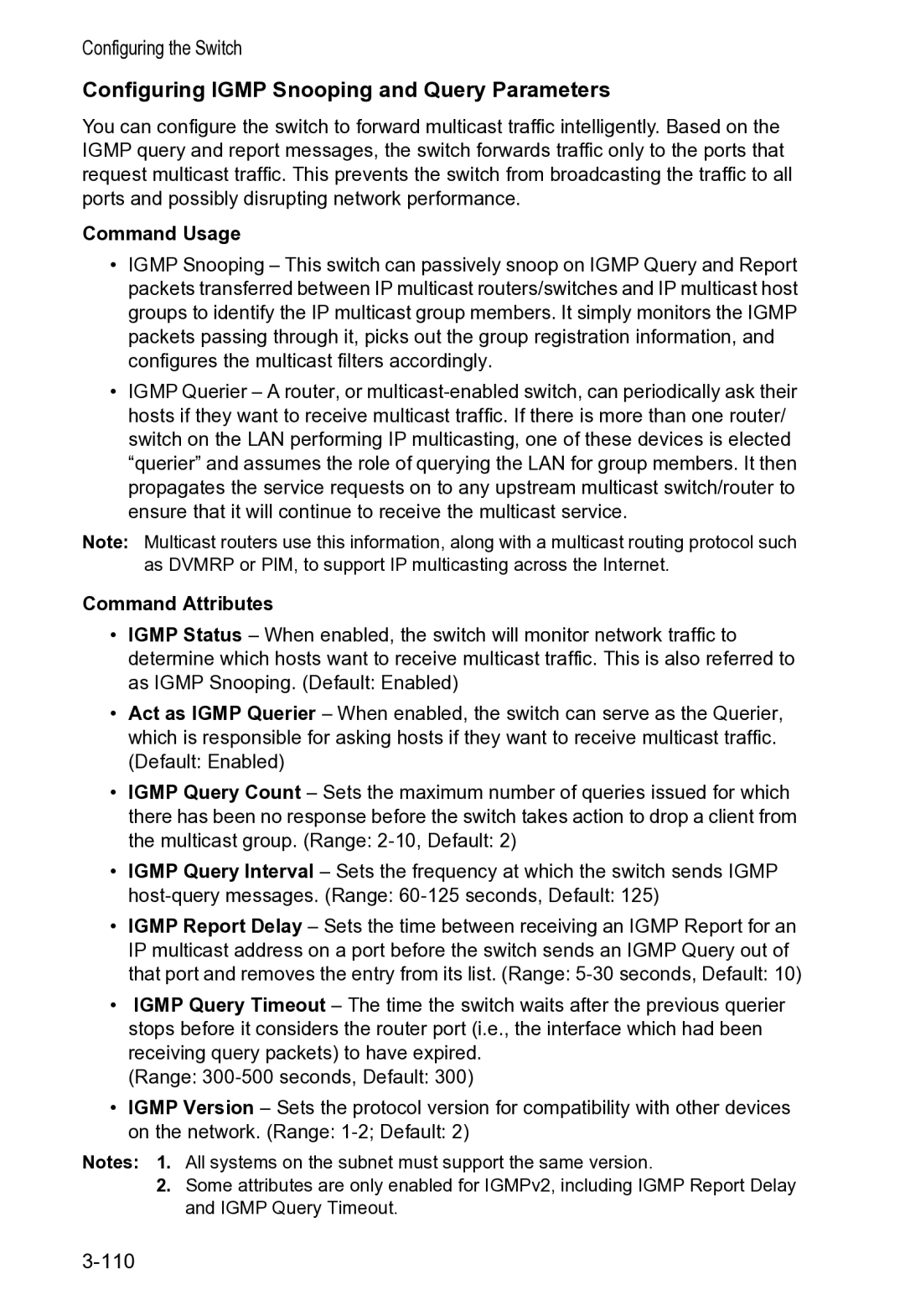 Accton Technology VS4512DC manual Configuring Igmp Snooping and Query Parameters, Command Usage 