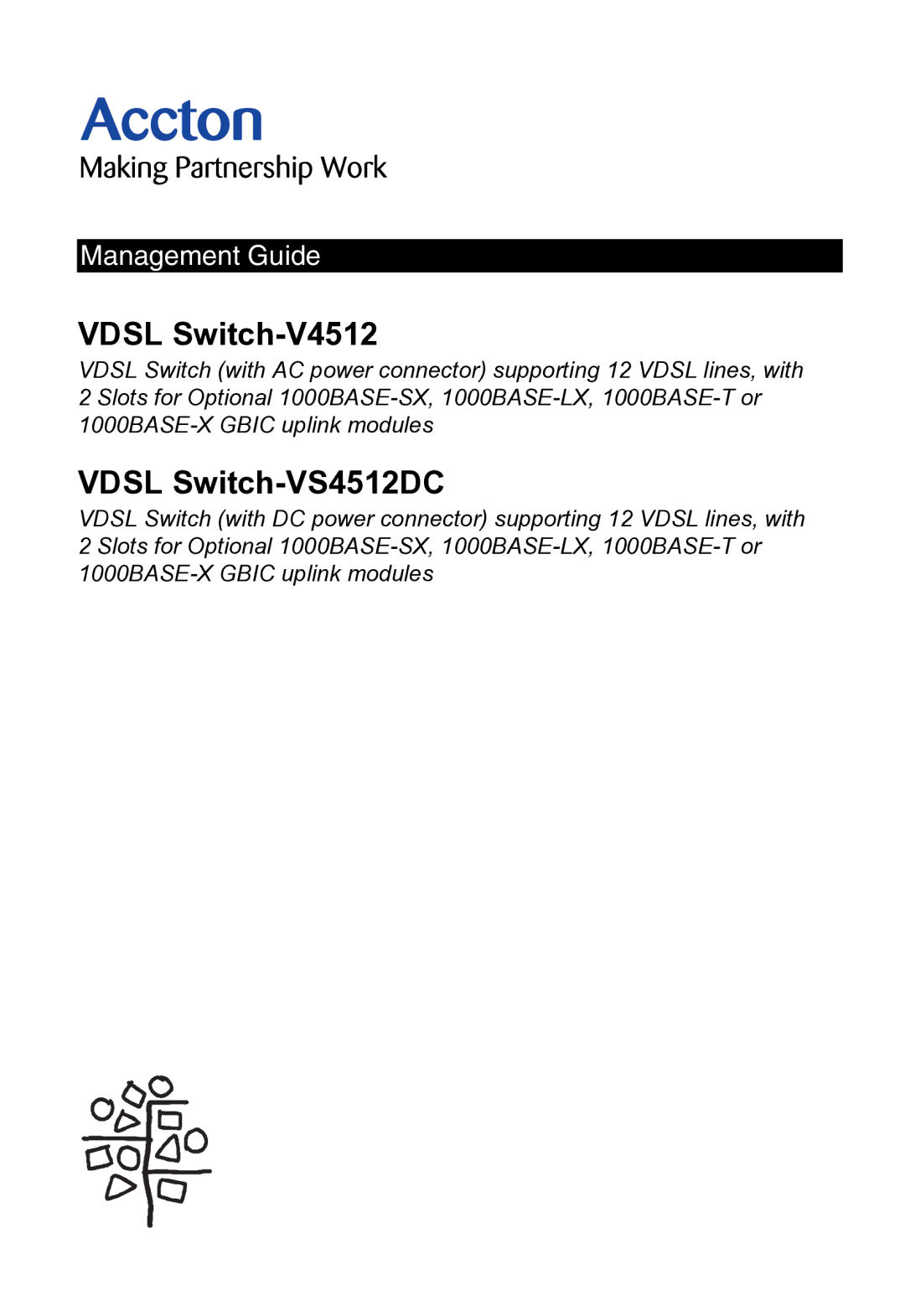 Accton Technology manual Vdsl Switch-V4512, Vdsl Switch-VS4512DC 