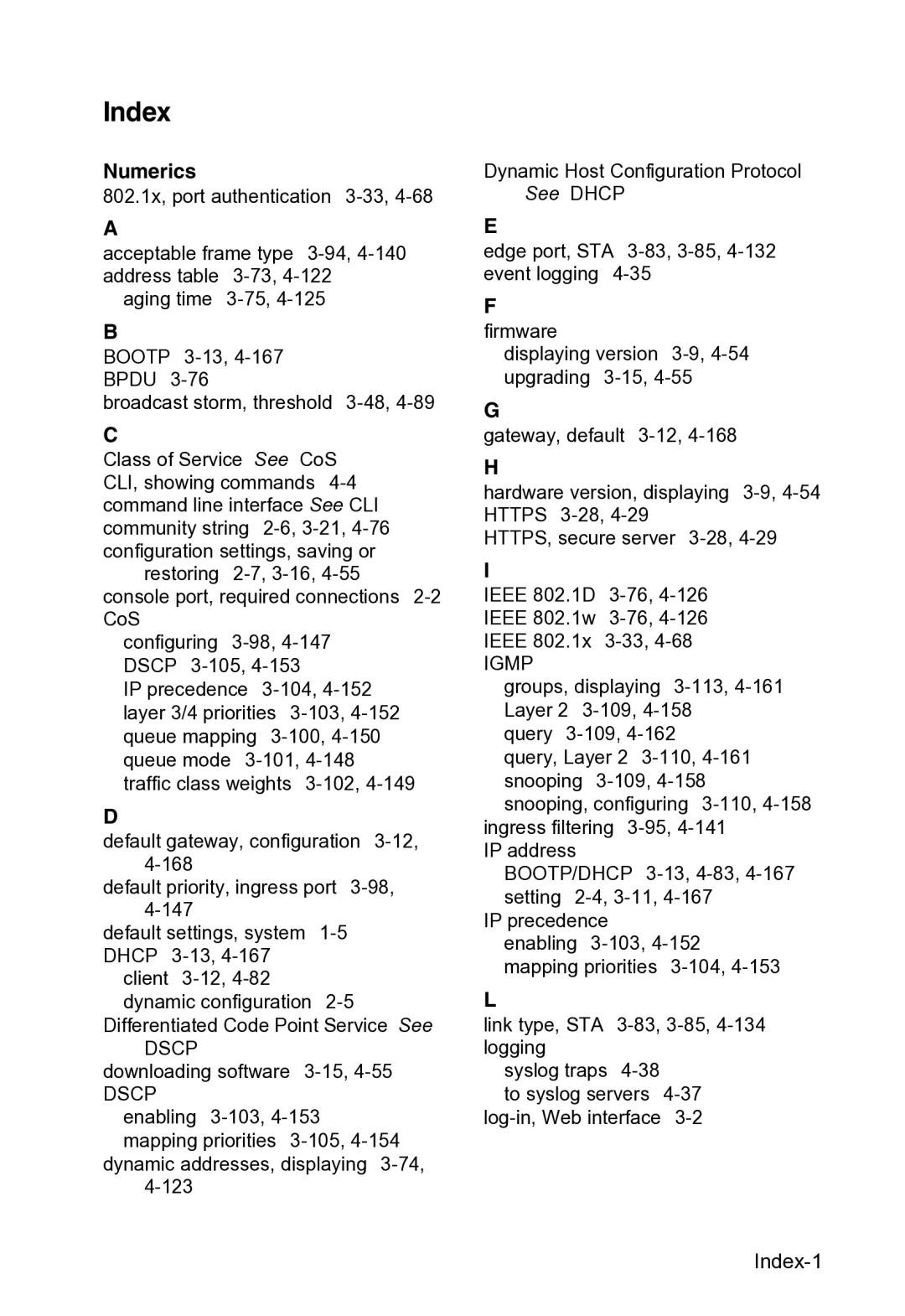 Accton Technology VS4512DC manual Index, Numerics 