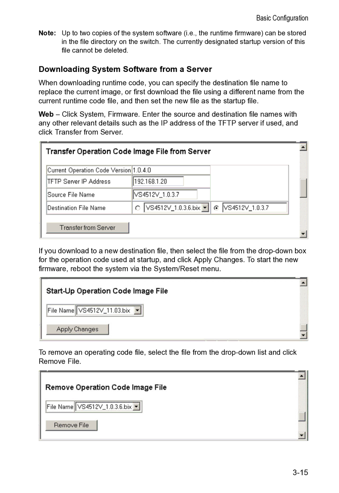 Accton Technology VS4512DC manual Downloading System Software from a Server 