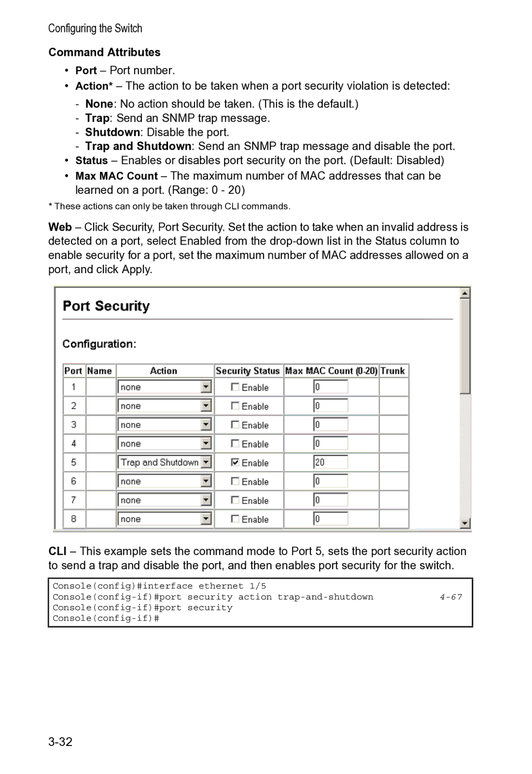 Accton Technology VS4512DC manual These actions can only be taken through CLI commands 