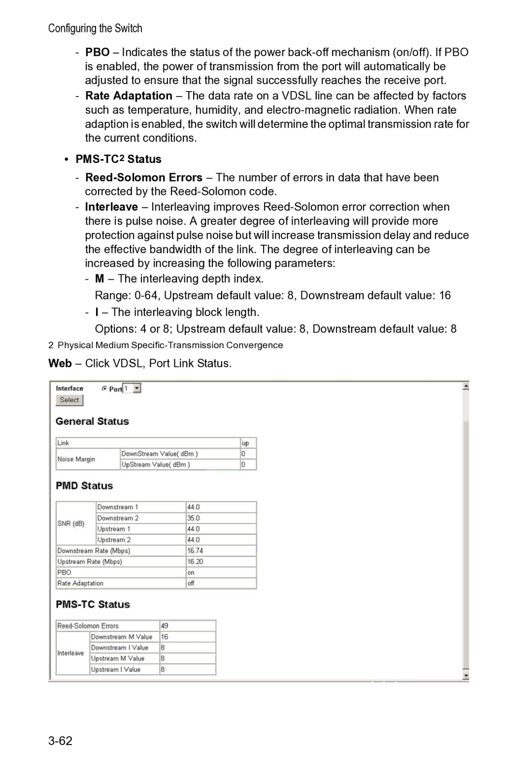 Accton Technology VS4512DC manual PMS-TC2Status 