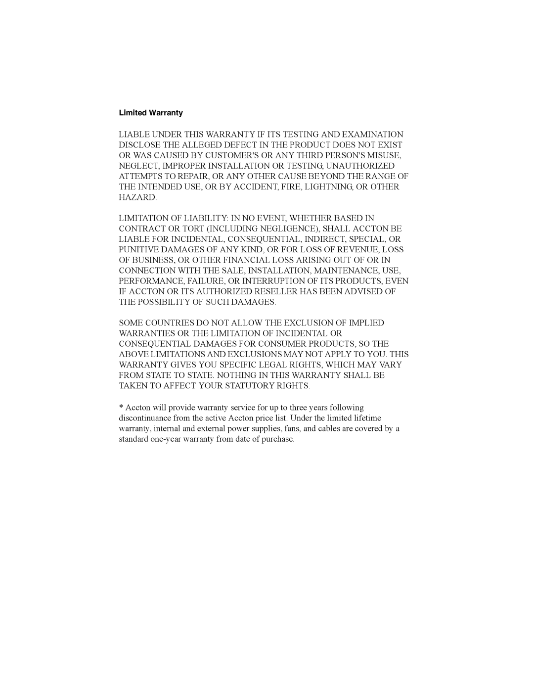 Accton Technology CheetaSwitch Workgroup-3726M manual 