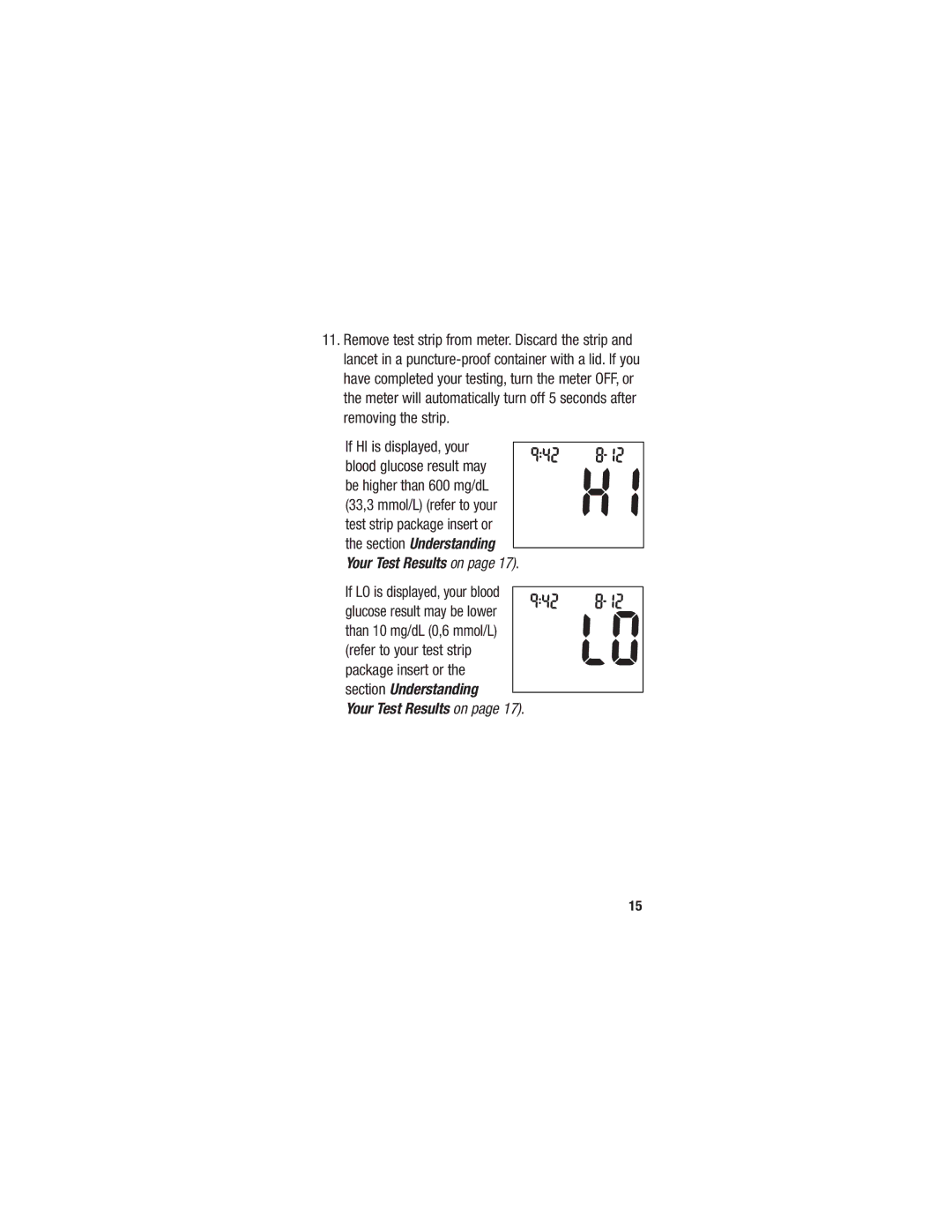 Accu-Chek 98/79/EC manual Your Test Results on 