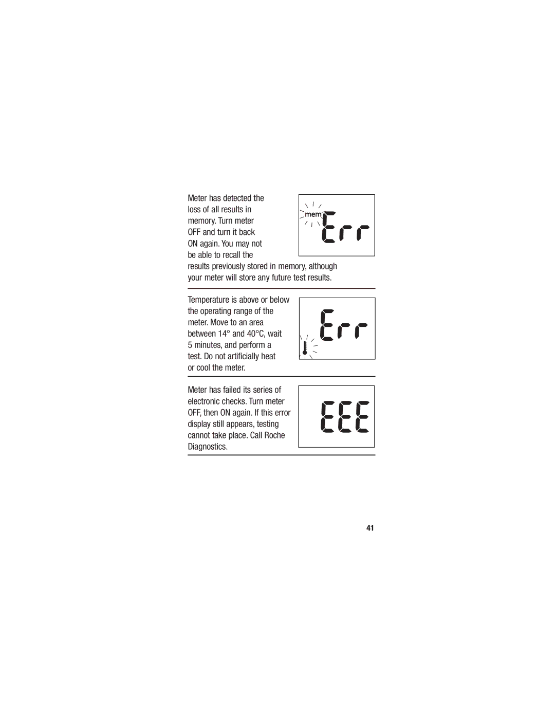 Accu-Chek 98/79/EC manual Or cool the meter 