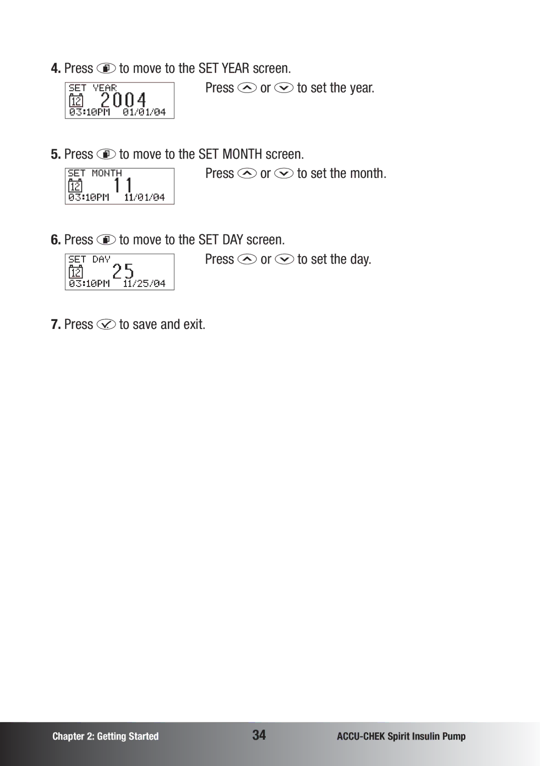 Accu-Chek insulin pump manual Getting Started 