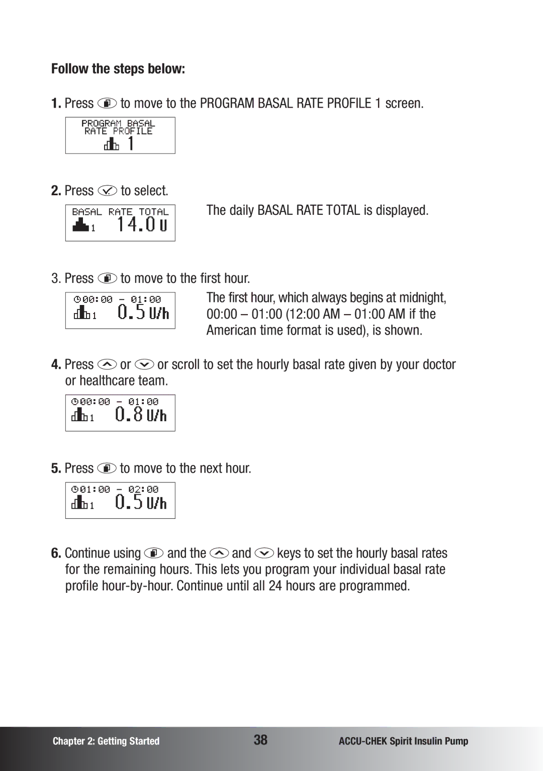 Accu-Chek insulin pump manual Follow the steps below 