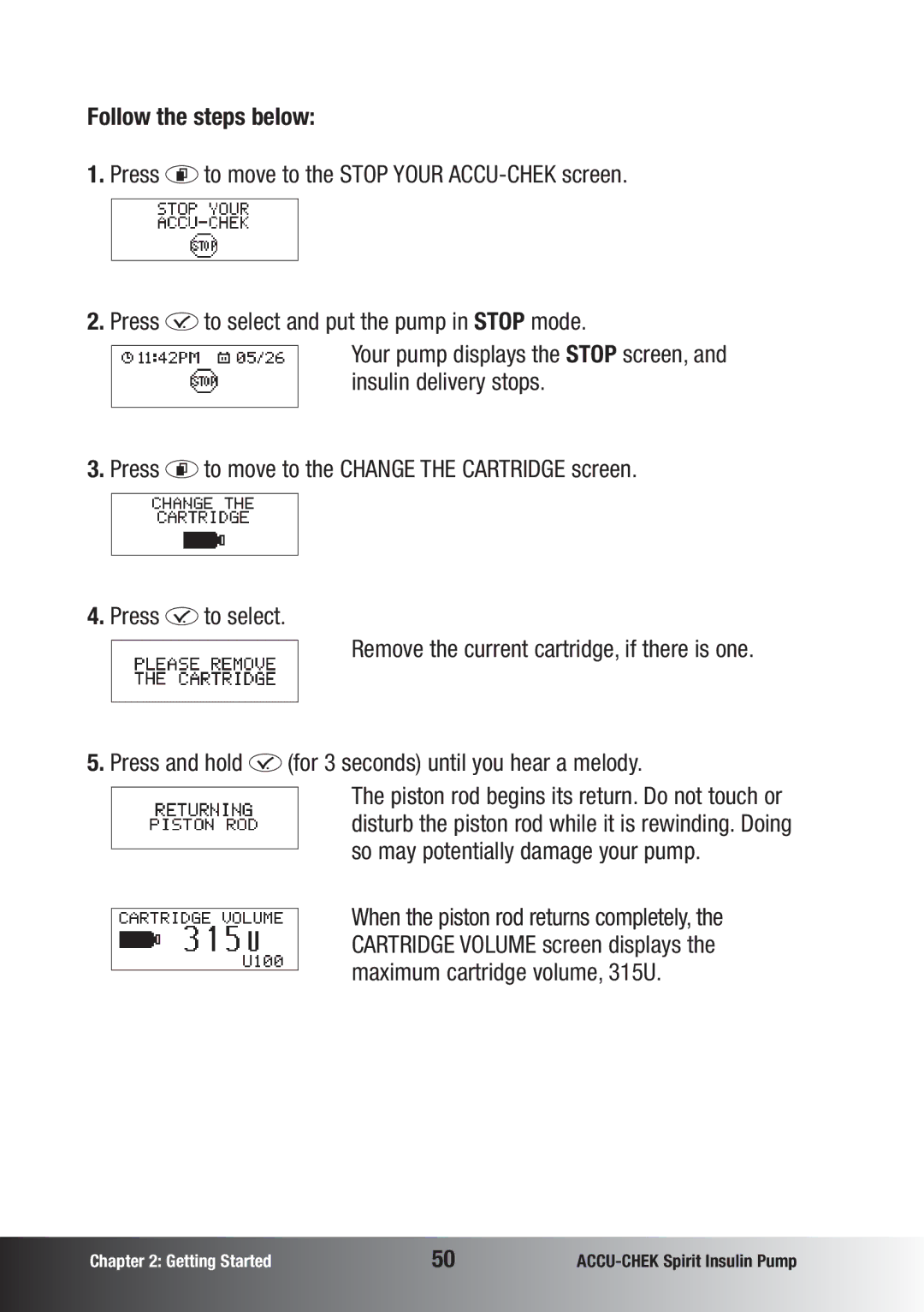 Accu-Chek insulin pump manual Follow the steps below 