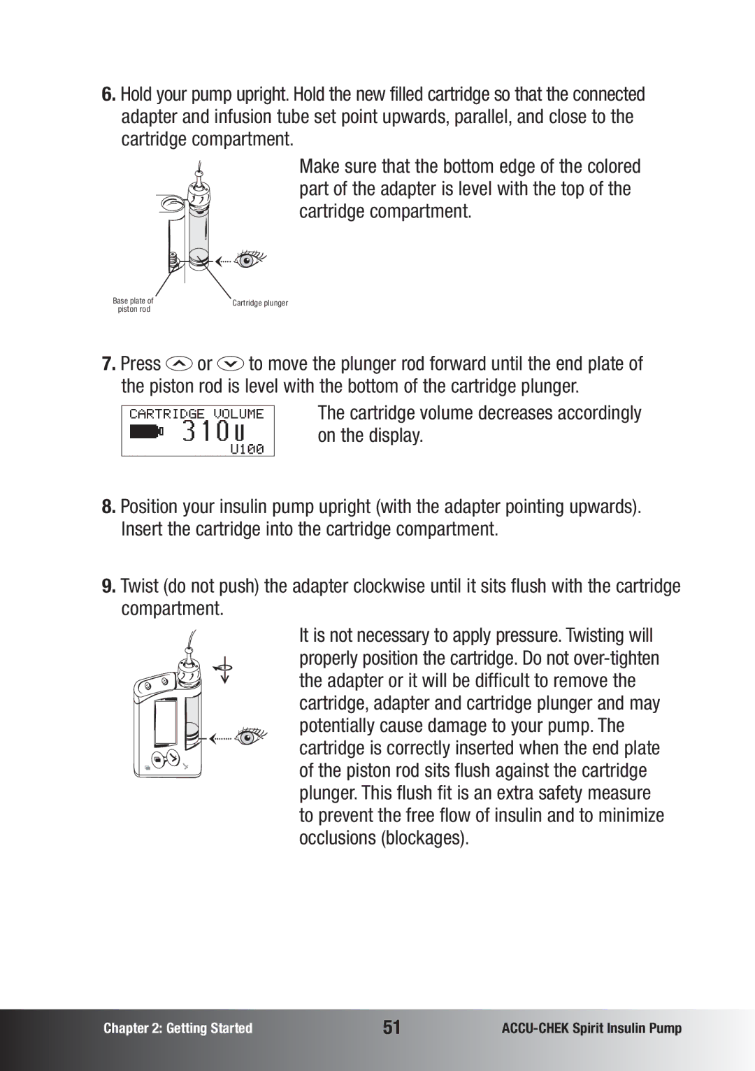 Accu-Chek insulin pump manual Cartridge volume decreases accordingly on the display 